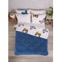 ETE HOMETEX ÇİFT KİŞİLİK WELSOFT UYKU SETİ KELEBEK İNDİGO 8696474231981